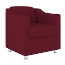 Ver imagem 1 de Poltrona Decorativa Tilla Reforçada Sala, Consultório ? Balaqui Decor Cor:marsala