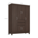 Ver imagem 4 de Conjunto de Guarda Roupa e Sapateira Porta Bella 6 Portas