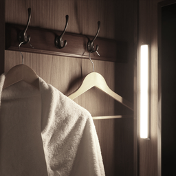 Kit 2 Luminárias Lâmpada Barra Led Branco de 30CM Sensor De Presença USB Para Armários Closets Nicho - 11