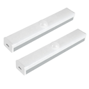 Ver imagem 2 de Kit 2 Luminárias Lâmpada Barra Led Branco de 30CM Sensor De Presença USB Para Armários Closets Nicho
