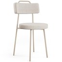 Ver imagem 3 de Kit 08 Cadeiras Decorativas Estofada Sala Jantar Barcelona Arena L02 Linho Cru - Lyam