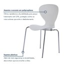 Ver imagem 6 de Kit 4 Cadeiras Empilháveis Base Aço Tubular Flash Branco/Cromado