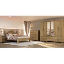 Ver imagem 1 de Conjunto Quarto Ouro Guarda Roupa 6 Portas Cama Casal Cômoda Freijó Finestra Móveis