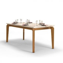 Conjunto de Mesa Dj Rouge 1,70X0,90 6 Cadeiras 278-001-967-022 - 2