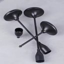 Ver imagem 4 de Kit 3 Castiçais Preto Decorativos em Metal para Velas – Suportes Elegantes para Decoração de Mesa, C