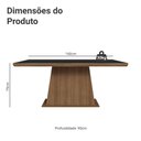 Ver imagem 2 de Mesa de Jantar Retangular Tampo com Moldura Rustic/Preto 5364 Madesa