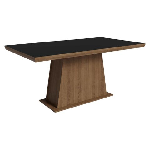 Mesa de Jantar Retangular Tampo com Moldura Rustic/Preto 5364 Madesa