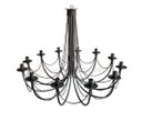 Ver imagem 1 de Lustre grande Luminária Ferro Teto Rústica Aramado 12 Bocais pé direito alto salão festas cozinha sa