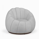 Ver imagem 2 de Poltrona Decoratica Orgânica Fixa Nuvem Veludo Cinza Claro- Loja Sheep
