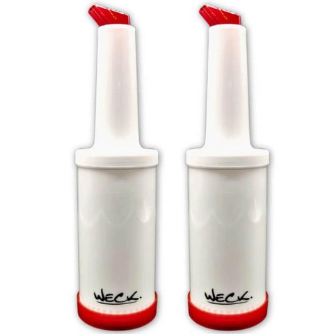 Kit 2 Garrafas Plásticas Store'n Pour 1000ml Vermelha Weck Flair Bartenders