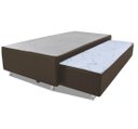 Ver imagem 2 de Cama Box Casal com Auxiliar Espuma Sintético Marrom 62x138x188