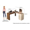 Ver mais imagens de Escrivaninha Mesa Escritório Penteadeira de Canto 136x136cm com Espelho 1 Porta Star