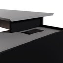 Ver imagem 4 de Mesa de Escritório em L Mesa em L Diretor 1,80m x 1,70m P Trabalho Moderno 3 Gavetas Cinza F5