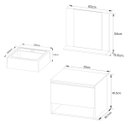 Ver imagem 4 de Kit Lavabo com Espelho e Cuba Mármore Branco Tecno Mobili