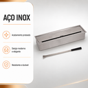 Ver imagem 3 de Queimador para Lareira a Álcool ou Etanol em Aço Inox 61 × 8,8 × 15,7 cm 1,5 L