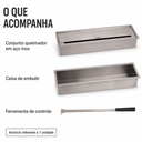 Ver mais imagens de Queimador para Lareira a Álcool ou Etanol em Aço Inox 61 × 8,8 × 15,7 cm 1,5 L