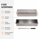 Ver imagem 2 de Queimador para Lareira a Álcool ou Etanol em Aço Inox 61 × 8,8 × 15,7 cm 1,5 L
