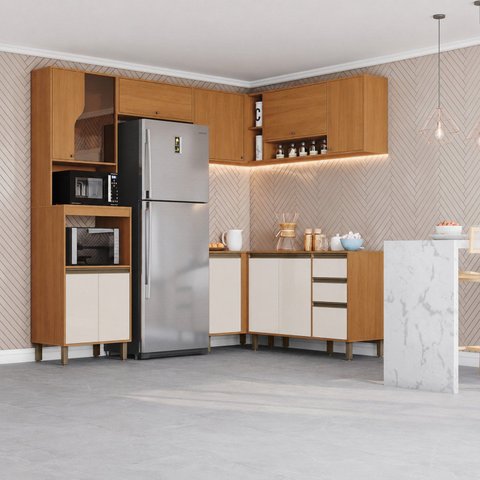 Cozinha Completa 6 Peças com Torre Quente 1 Forno e Paneleiro Venaly
