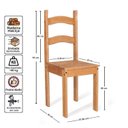 Ver imagem 4 de Conjunto Mesa de Jantar 6 Lugares com 6 Cadeiras Madeira Maciça Rubi Amarelo/Mel