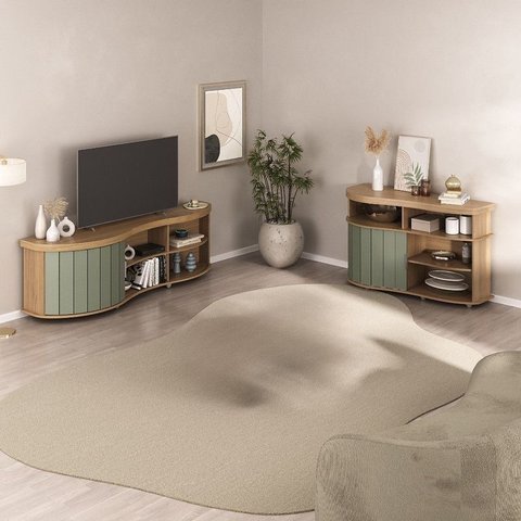 Conjunto Sala de Estar: Buffet Magnum e Rack Magnum