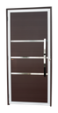Ver imagem 1 de Porta Alumínio Lambril Evolution c/Puxador D.Mix Corten 90 Brimak