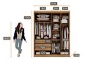 Ver imagem 5 de Guarda Roupa Solteiro 4 Portas 3 Gavetas - Moderni -Cumaru/Fendi - Móveis Novo Horizonte