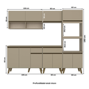 Ver imagem 5 de Armário de Cozinha Completa Atlanta Studio Amêndoa