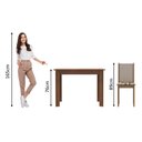 Ver mais imagens de Conjunto Sala de Jantar Madesa Cíntia Mesa Tampo de Madeira com 4 Cadeiras Rustic/Crema/Bege Marrom