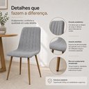 Ver imagem 5 de Cadeira de Jantar Kendra Estrutura em Aço Estofado em Linho Cinza Cadeiras Inc