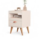 Ver imagem 4 de Kit 02 Mesas de Cabeceira Flex Sal Off White e Ypê Sal