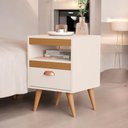 Ver imagem 2 de Kit 02 Mesas de Cabeceira Flex Sal Off White e Ypê Sal