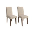 Ver imagem 1 de Kit 2 Cadeiras Sala Jantar Milena 2 Un Marrocos/ Suede Bege - Cimol
