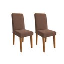 Ver imagem 6 de Kit 2 Cadeiras Sala Jantar Milena 2 Un Marrocos/ Suede Bege - Cimol