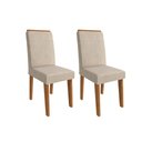Ver imagem 7 de Kit 2 Cadeiras Sala Jantar Milena 2 Un Marrocos/ Suede Bege - Cimol