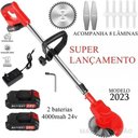 Ver imagem 1 de Aparador de Grama sem Fio Roçadeira a Bateria Nakasaki 1580w