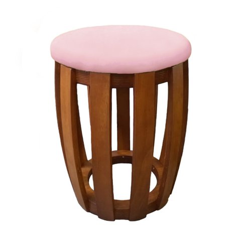 Puff Garden Suede Rosa Bebe - Dominic Decor