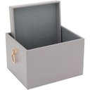 Ver imagem 4 de HOME&CO CAIXA ORGANIZADORA SINTÉTICO CINZA 2PÇ