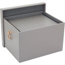 Ver imagem 5 de HOME&CO CAIXA ORGANIZADORA SINTÉTICO CINZA 2PÇ