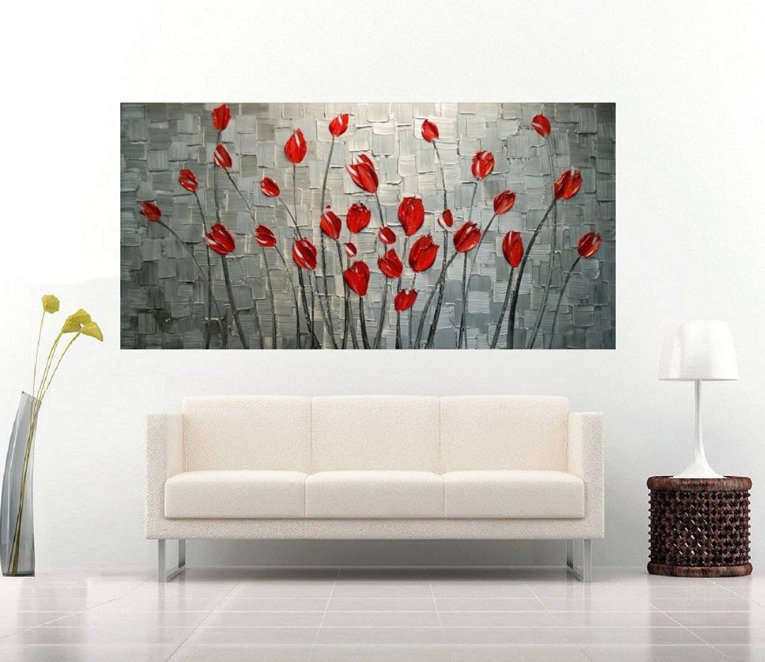 Quadro Pintura Tela Abstrato Moderno 2415: 70cm (A) x 140cm (L) - 3