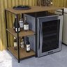 Aparador Adega Bar Cervejeira 90cm Li044 Freijo Preto Fosco Kpb - 2