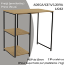 Ver imagem 5 de Aparador Adega Bar Cervejeira 90cm Li044 Freijo Preto Fosco Kpb