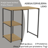Aparador Adega Bar Cervejeira 90cm Li044 Freijo Preto Fosco Kpb - 5