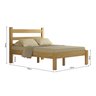 Cama Casal em Madeira Maciça Reforçado Rubi Nemargi:nogueira - 3