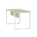 Ver imagem 6 de Escrivaninha Mesa Escritório X 150cm Industrial Castanheira e Branco Cinza