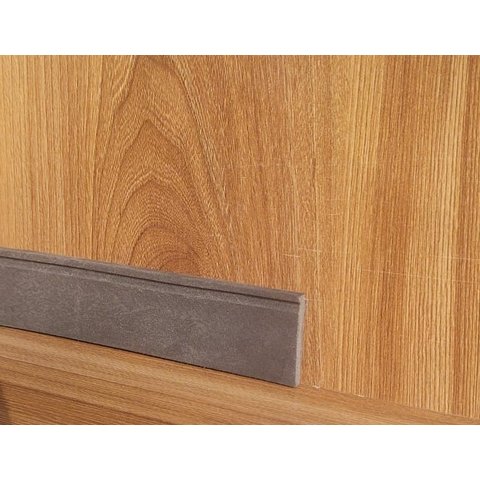 Rodapé Autocolante Moldura Eva Flexível 14cm preto 8 metros