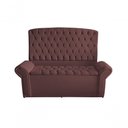 Ver imagem 1 de Kit de Quarto Cabeceira de Cama Box e Calçadeira Baú Dubai King 195 Cm Suede Rosê do Lar Móveis