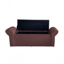 Ver imagem 3 de Kit de Quarto Cabeceira de Cama Box e Calçadeira Baú Dubai King 195 Cm Suede Rosê do Lar Móveis