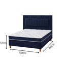 Ver imagem 7 de Cama Box Casal Colchão Velvet Molas Ensacadas Portobel 138x188x57cm