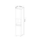 Ver imagem 6 de Armário Multiuso 2 Portas 1 Nicho BL3312 Branco - Tecno Mobili