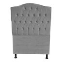 Ver imagem 1 de Cabeceira de Cama Box Princesa Solteiro 90 Cm Botão Strass Suede Prata Eli Móveis